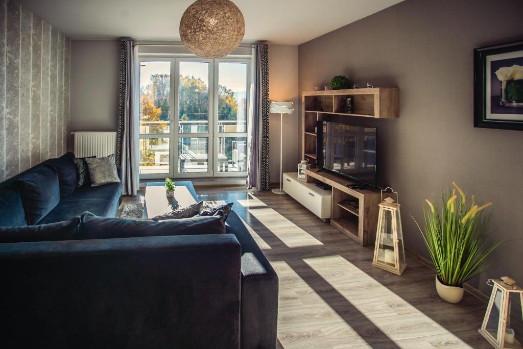 Posezení v ubytování Apartament VIEW Wisla
