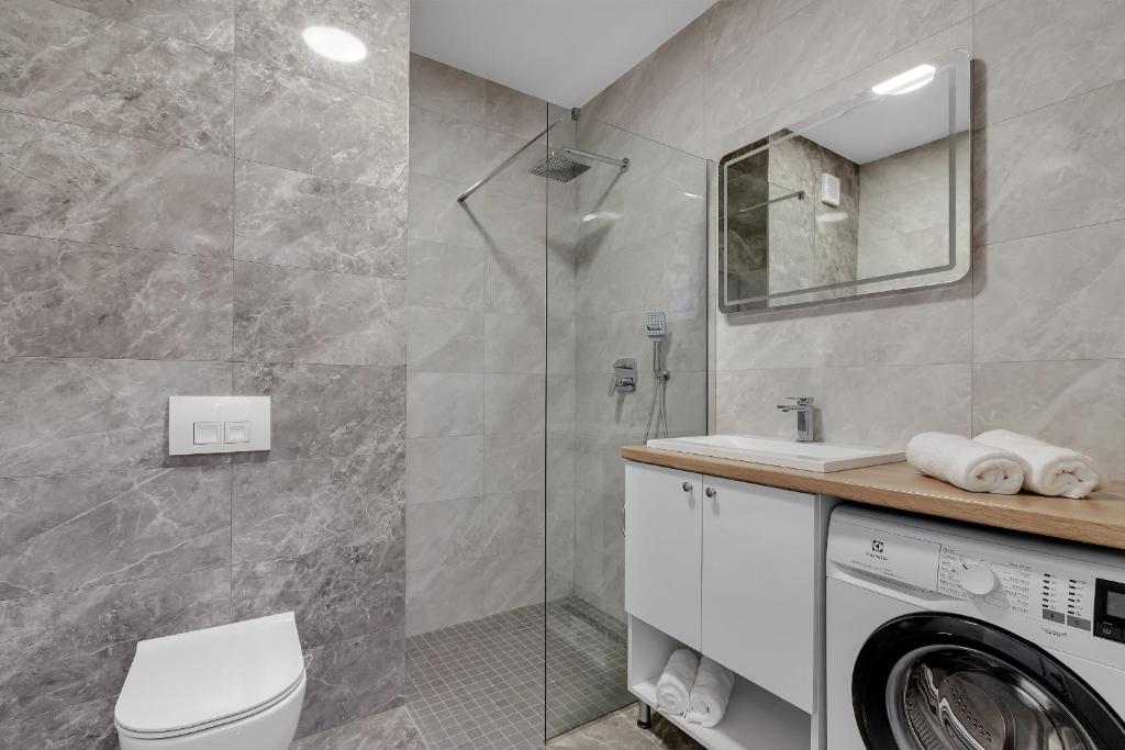 Koupelna v ubytování Laurus Makarska Accommodation