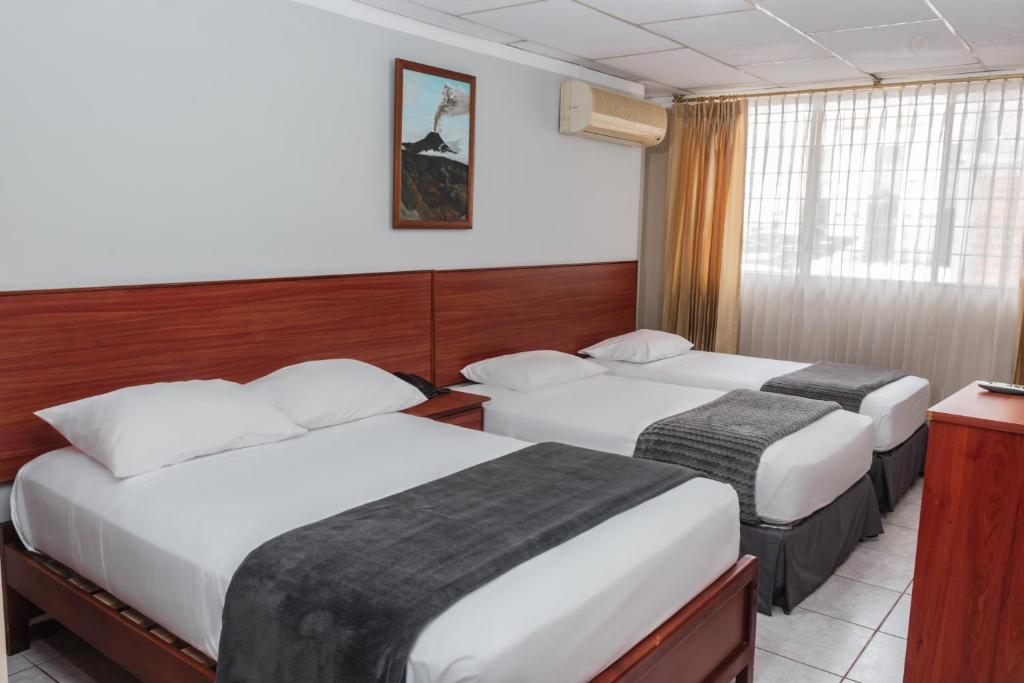Postel nebo postele na pokoji v ubytování Grand Hotel Machala