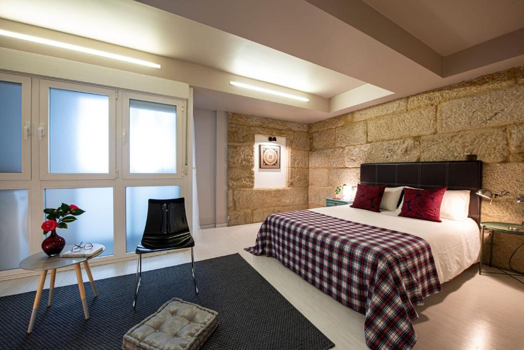 Кровать или кровати в номере Apartamento en zona monumental