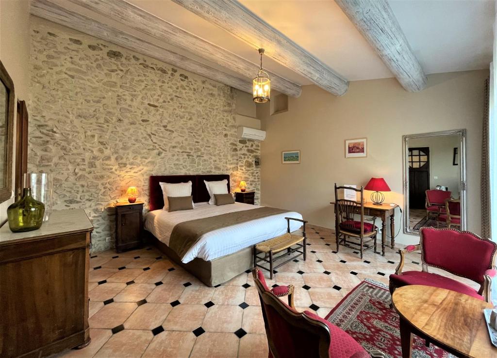 Le Mas Carré Séguret - Deluxe Dubbele Of Dubbele Kamer Met Pooltoegang