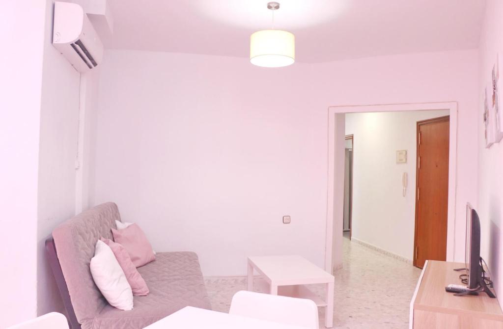Televízia a/alebo spoločenská miestnosť v ubytovaní Apartamento en el centro