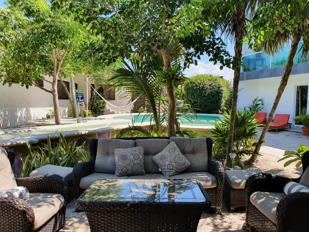 Bazén v ubytování Villas del Carmen Holbox nebo v jeho okolí