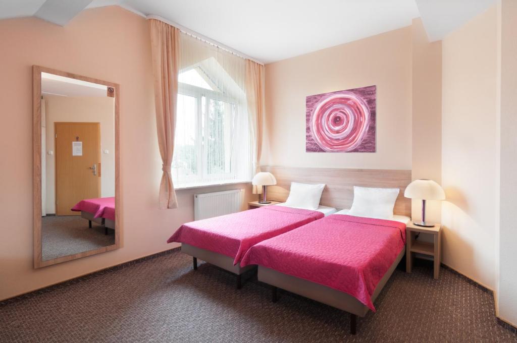 Posteľ alebo postele v izbe v ubytovaní Hotel Petrus