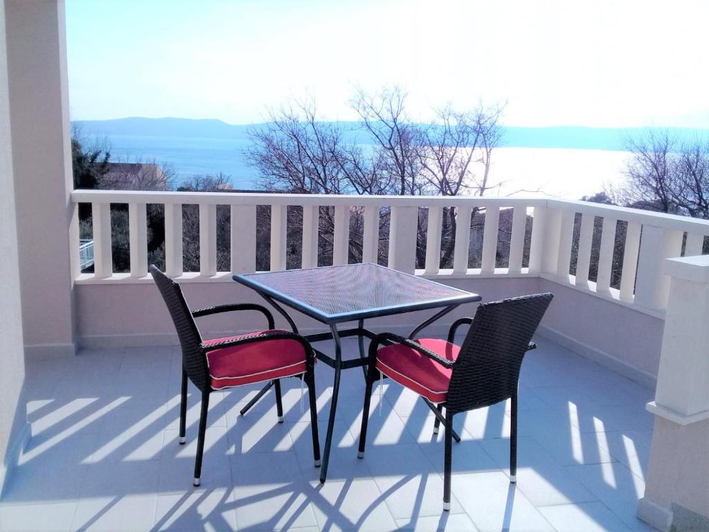 Balkón nebo terasa v ubytování Studio Apartment Brela