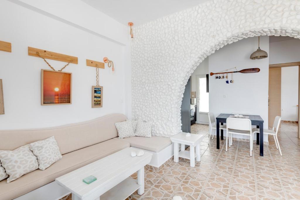 Posezení v ubytování Endless Blue from Syros - Fabrika Resort - House 1