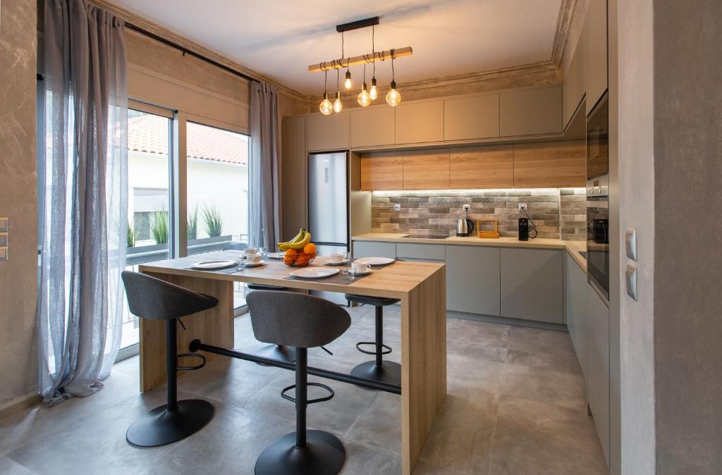 Kuchyň nebo kuchyňský kout v ubytování Lepanto Luxury Apartments FF