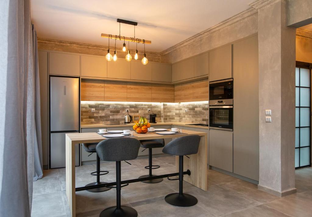 Kuchyň nebo kuchyňský kout v ubytování Lepanto Luxury Apartments FF