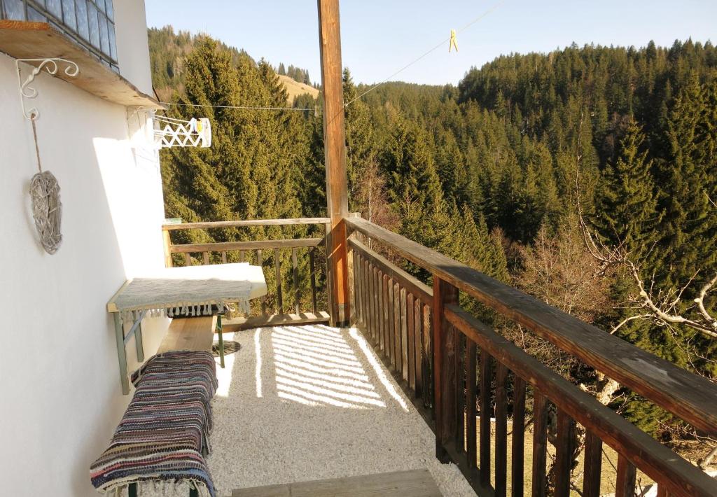 Balkón alebo terasa v ubytovaní Urlaub wie früher bei Oma