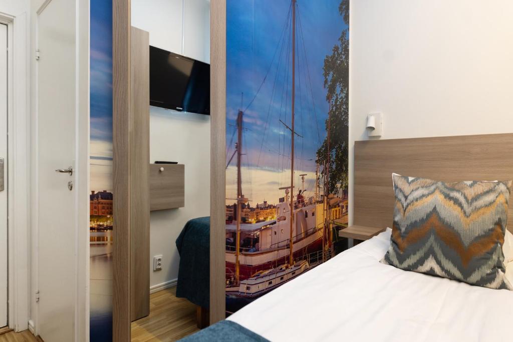 Postel nebo postele na pokoji v ubytování Hotel Söder