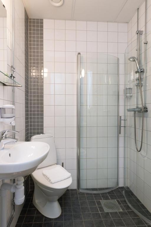Koupelna v ubytování Hotel Söder