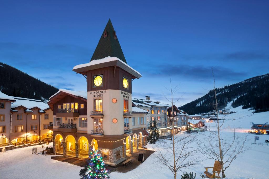 겨울의 Sundance Lodge