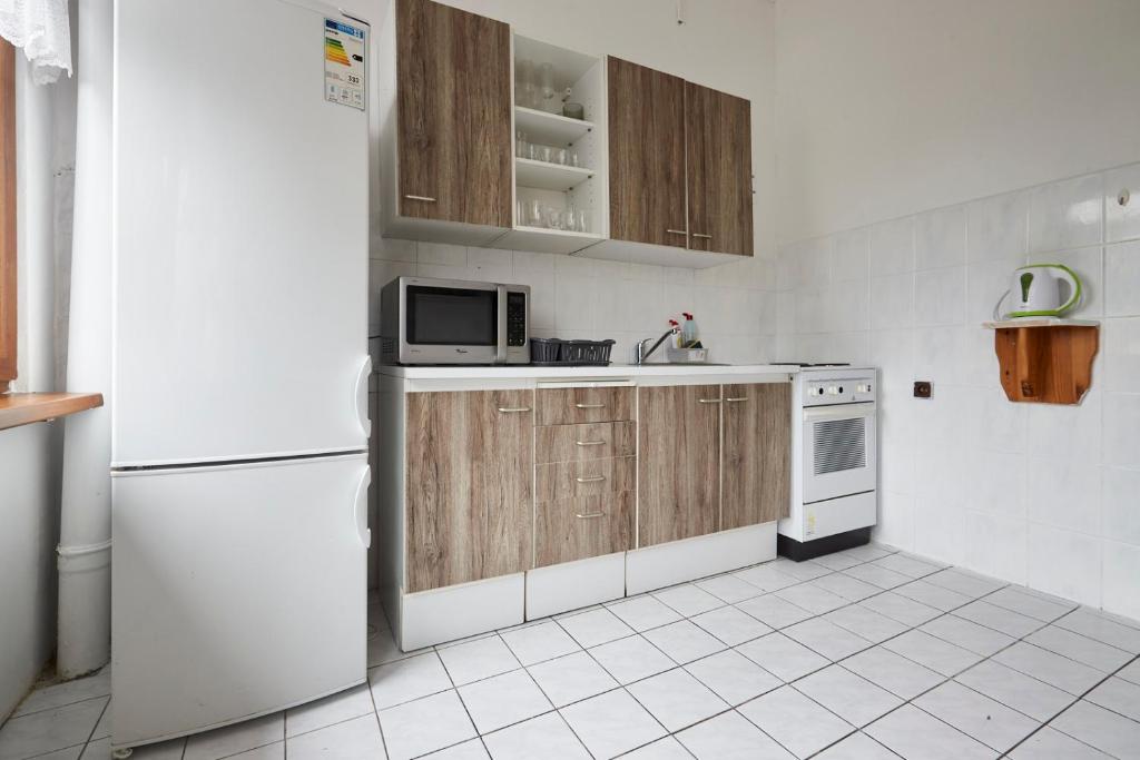 Kuchyň nebo kuchyňský kout v ubytování Hotel Sklárna Harrachov
