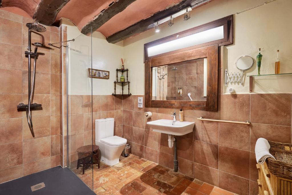 Koupelna v ubytování B&B Mas Torrencito Pet Friendly