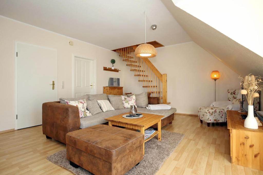 Χώρος καθιστικού στο Wiesengrund 9a Wohnung Bornholm