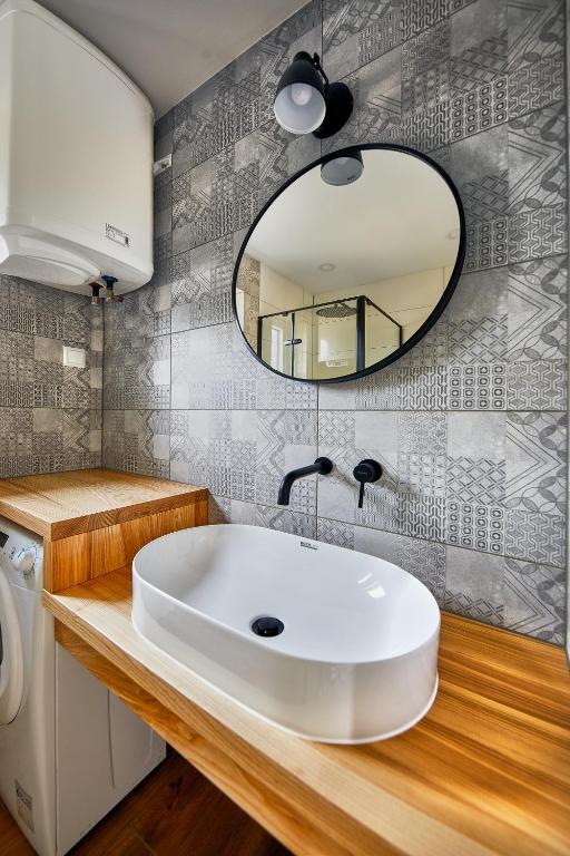 Kúpeľňa v ubytovaní Apartamenty Białe Brzozy