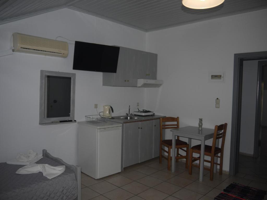 Kuchyň nebo kuchyňský kout v ubytování Hotel Akropolis