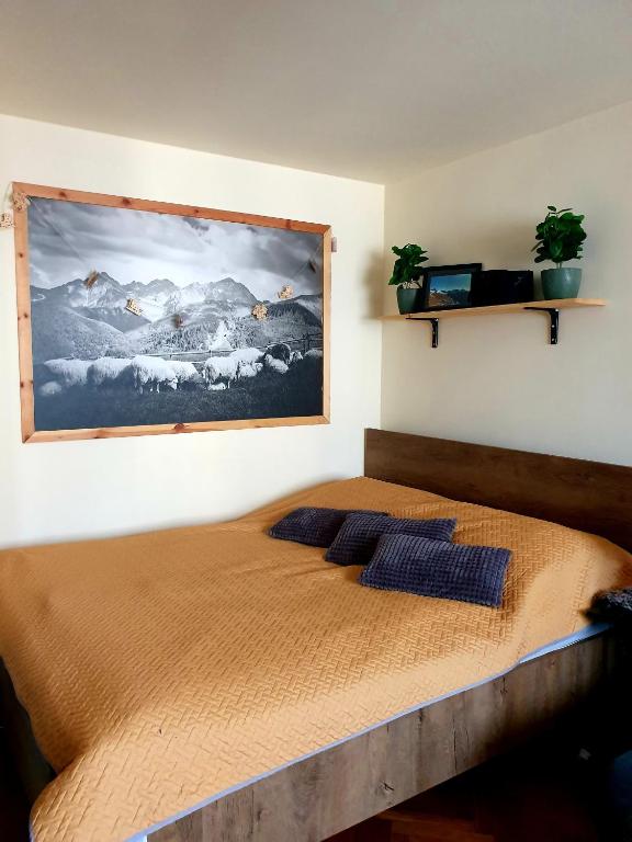 Posteľ alebo postele v izbe v ubytovaní Apartament IZBA W CENTRUM