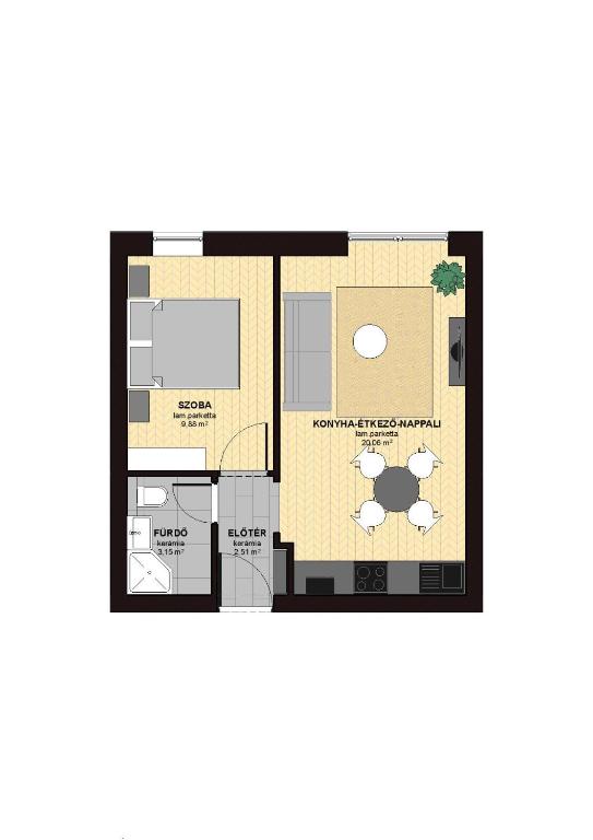 Půdorys ubytování Dotis Apartman Tata