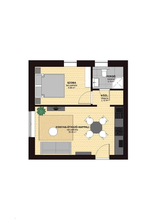 Půdorys ubytování Dotis Apartman Tata