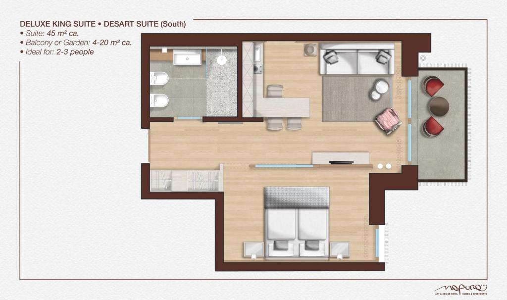 Art & Design Hotel Napura - 豪华特大号床套房