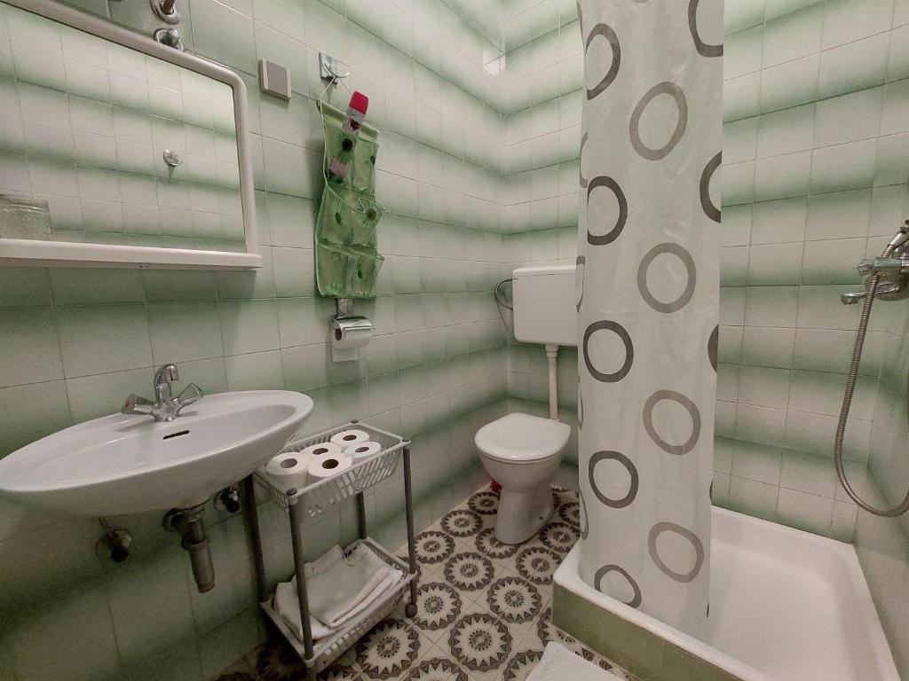 Koupelna v ubytování Apartments Faran