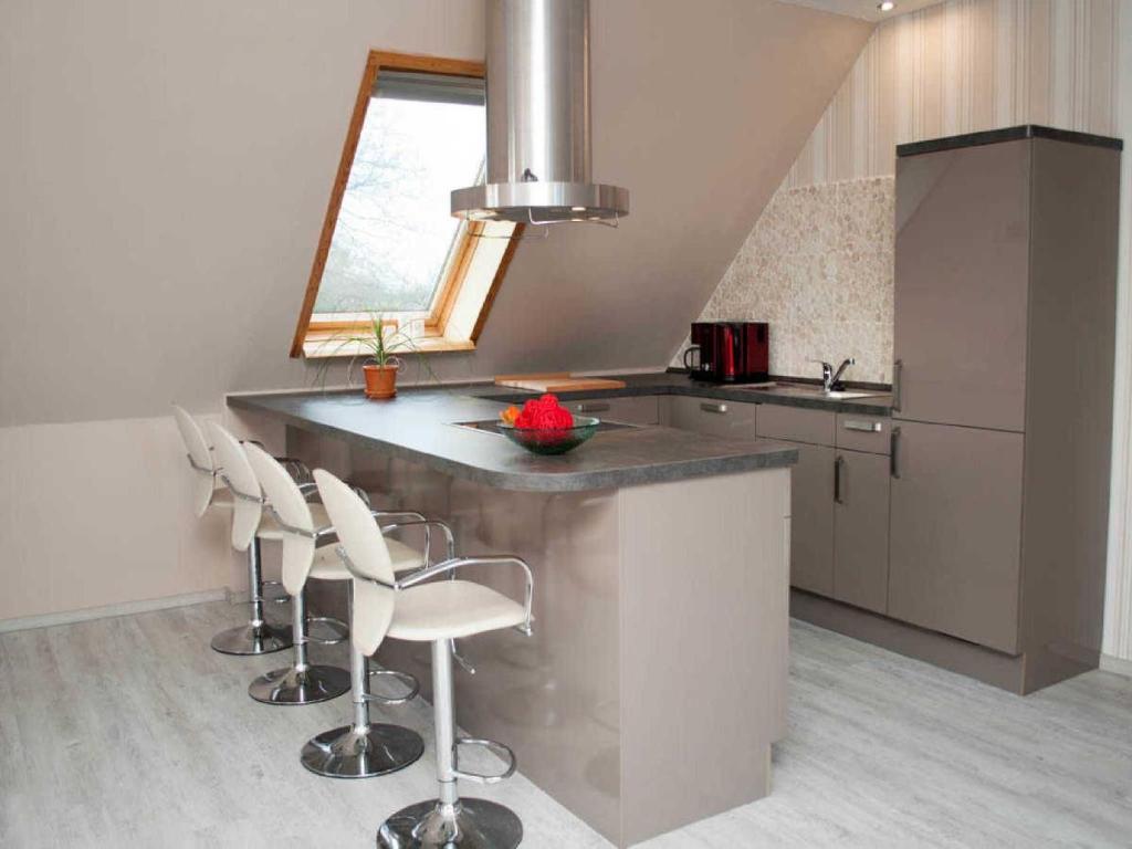 Kuchyň nebo kuchyňský kout v ubytování Ferienwohnung Lischewski