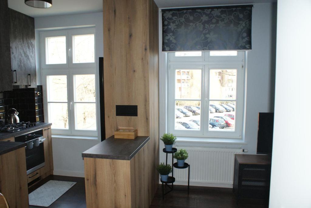 Kuchyňa alebo kuchynka v ubytovaní APARTAMENT CENTRUM OLSZTYNA 2