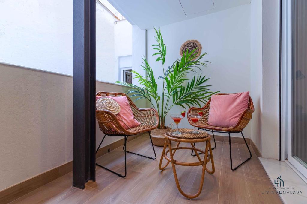 Posezení v ubytování Living4Malaga New Oasis Supreme