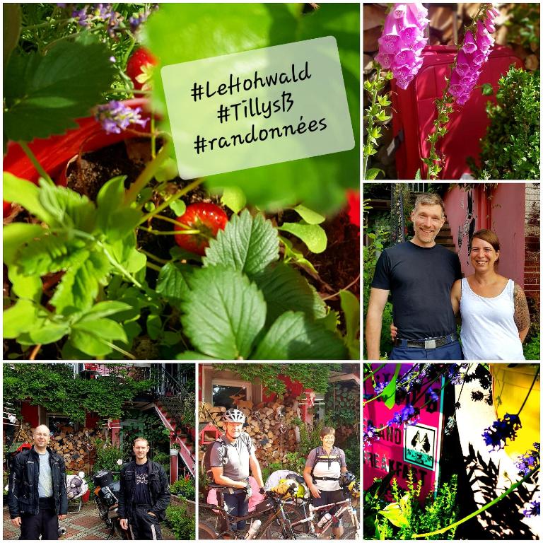 a collage of pictures of people and flowers at Tilly&#39;s B&amp;B and apartment house in Le Hohwald