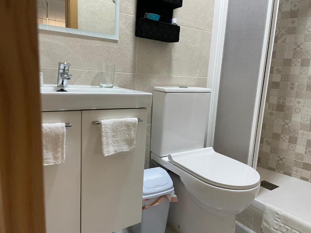 A bathroom at Apartamento céntrico en Plaza San Miguel