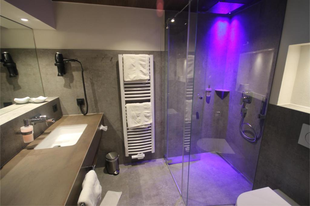 Koupelna v ubytování Wohlfühlhotel Bercher