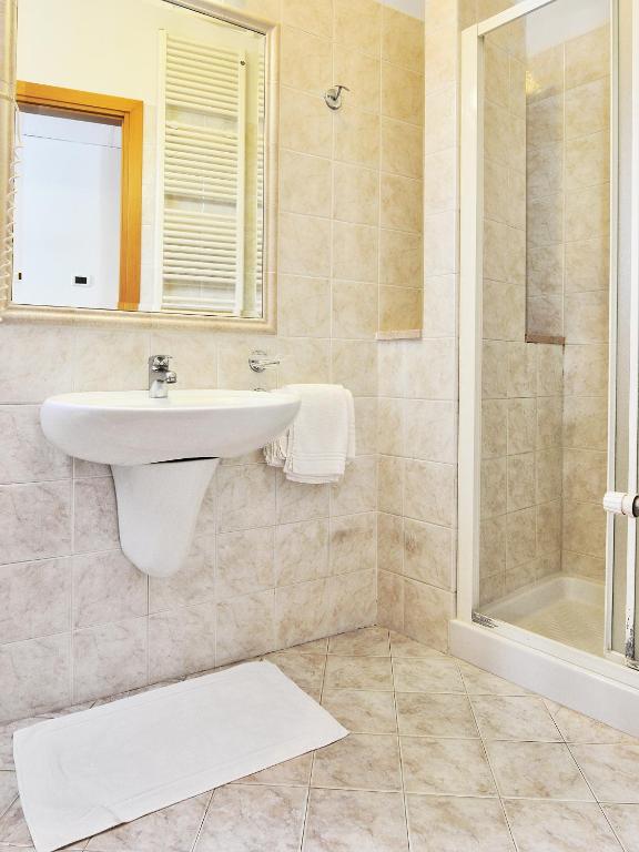 Koupelna v ubytování Albergo Bice