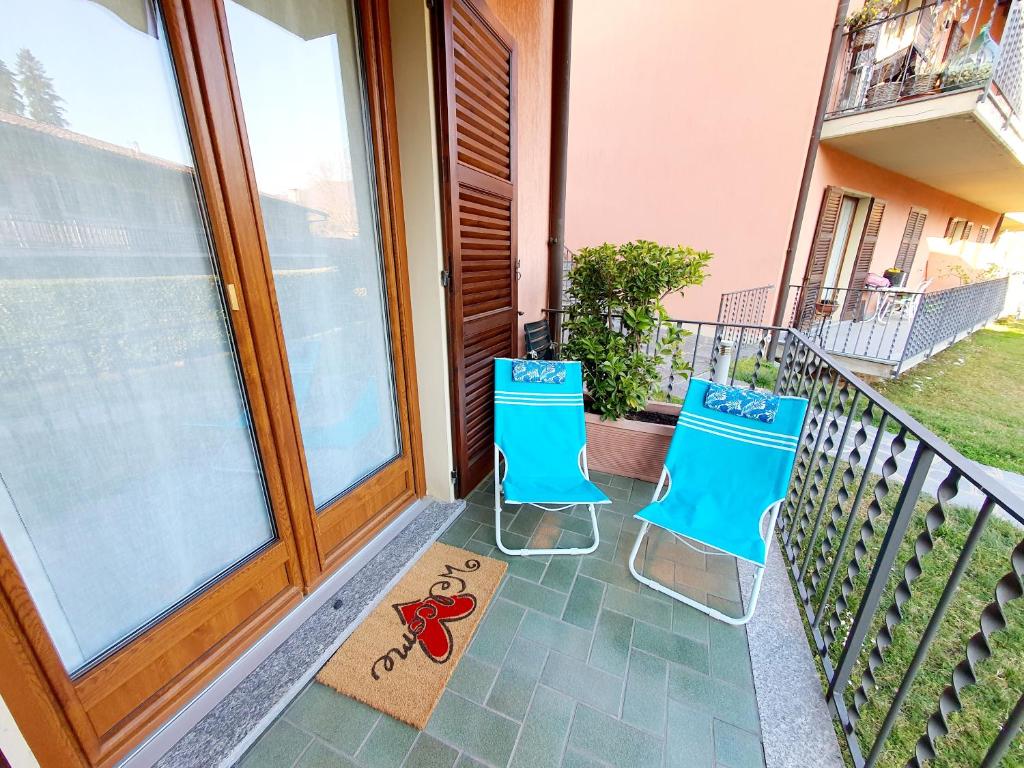 Balkón alebo terasa v ubytovaní Beach Apartment Cannobio