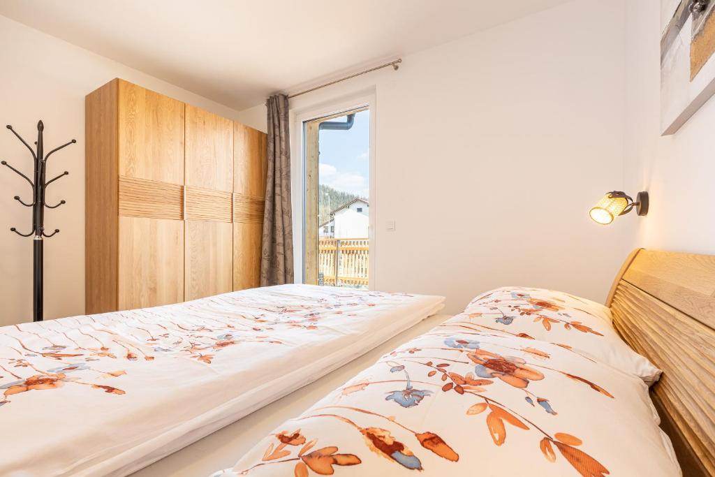 Postel nebo postele na pokoji v ubytování Ferienwohnung Kerstin