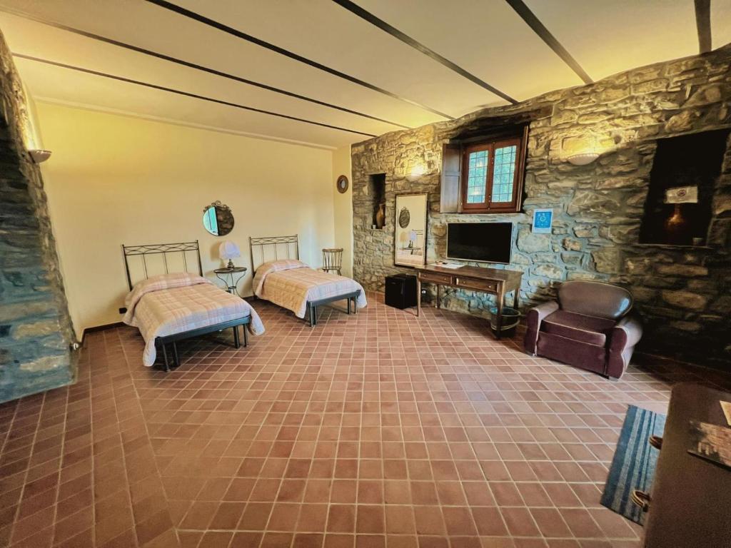 A bed or beds in a room at Agriturismo Masseria Pinto