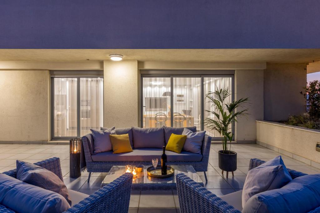 Posezení v ubytování Lazarica Penthouse