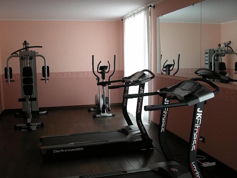 Fitness centrum a/nebo fitness zařízení v ubytování Green Hotel