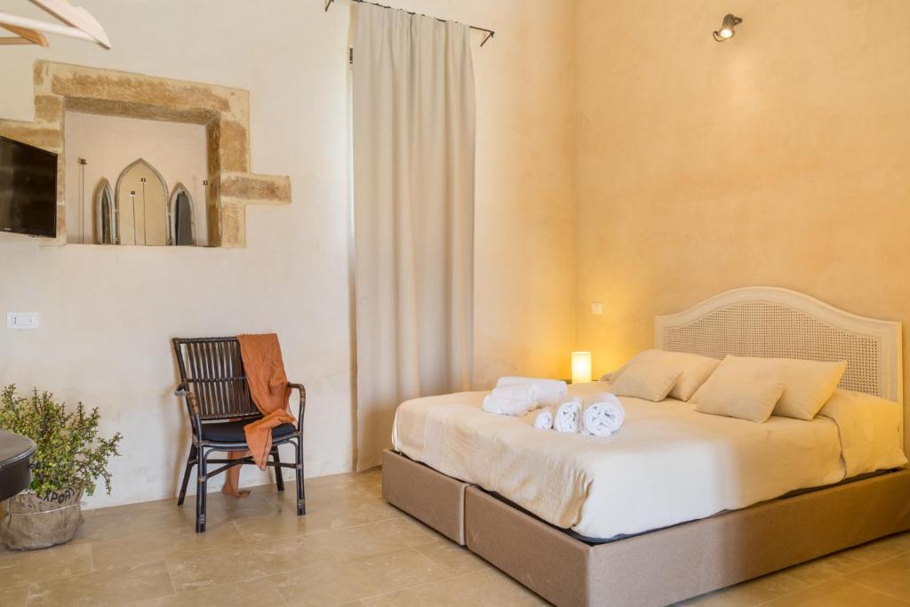 Кровать или кровати в номере Casette Marianeddi -Agriturismo Marianeddi