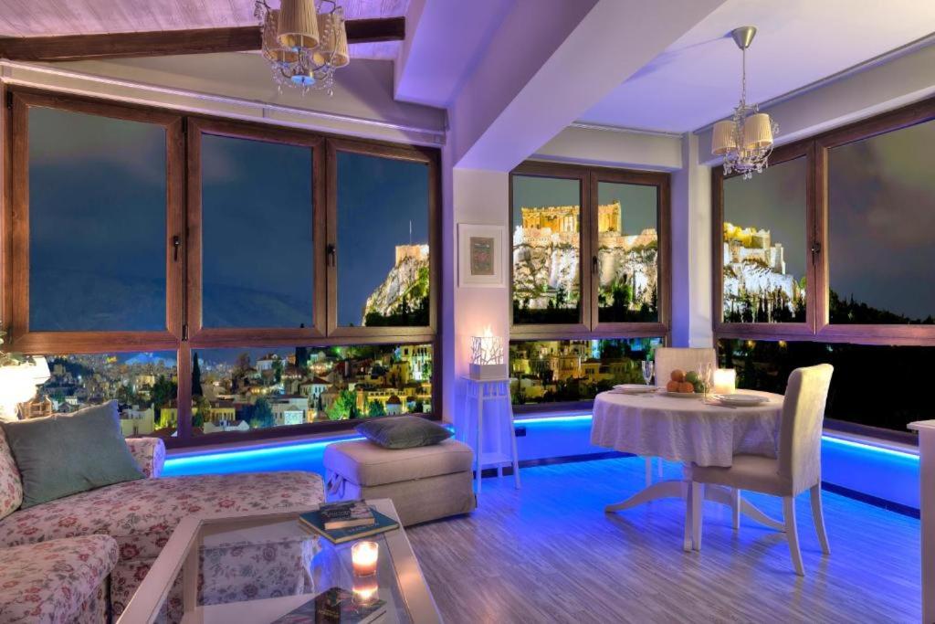 Posedenie v ubytovaní The 1 and only Acropolis penthouse