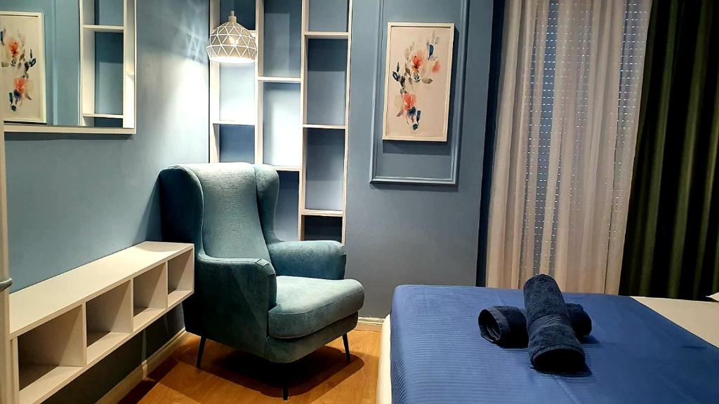 Postel nebo postele na pokoji v ubytování LUXURY DRIJON APARTMENTS 4d