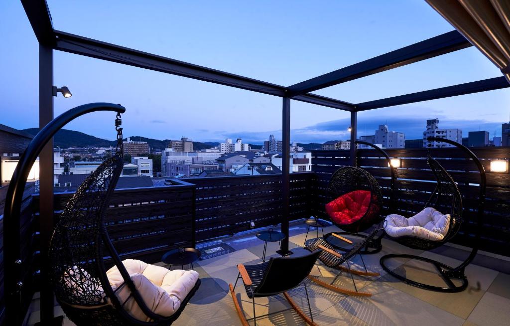 Balkón nebo terasa v ubytování Hotel Kuu Kyoto