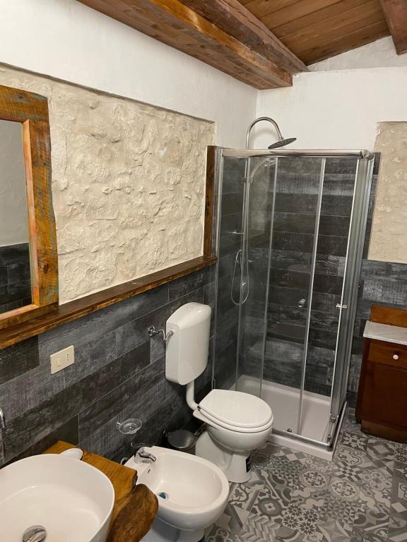 Koupelna v ubytování Casa Filù