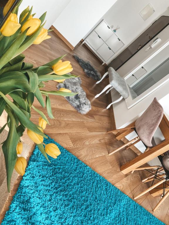 Posedenie v ubytovaní Apartament Solna 80 - Centrum Miasta z podziemnym garażem