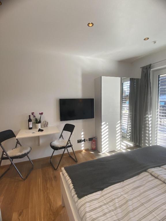 TV a/nebo společenská místnost v ubytování Seereith Apartments