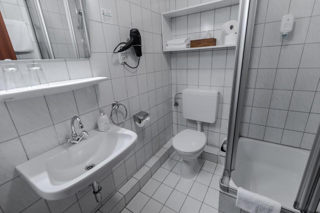 Koupelna v ubytování Landhotel Ewerts