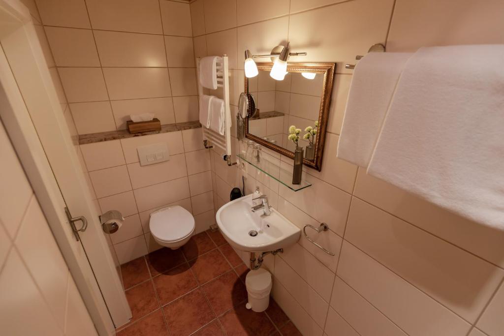Koupelna v ubytování Landhotel Ewerts