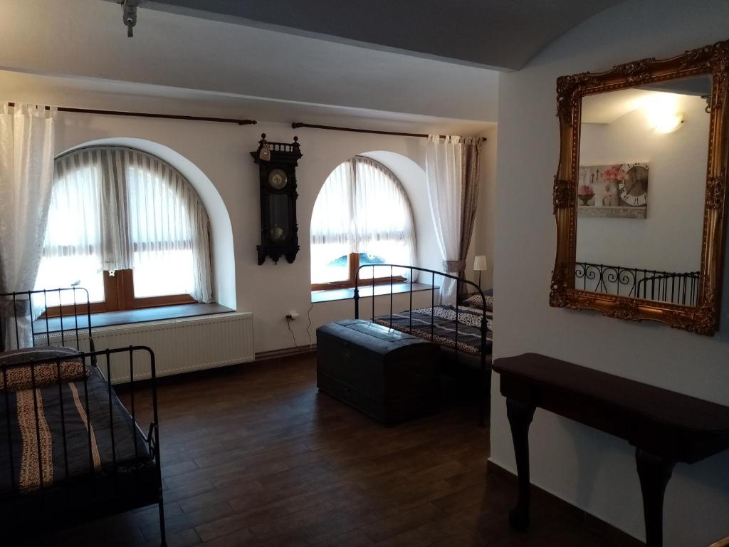 Postel nebo postele na pokoji v ubytování Penzion Restaurace u Helferů