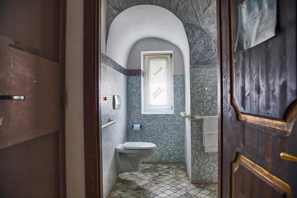 Koupelna v ubytování Hotel Portacavana