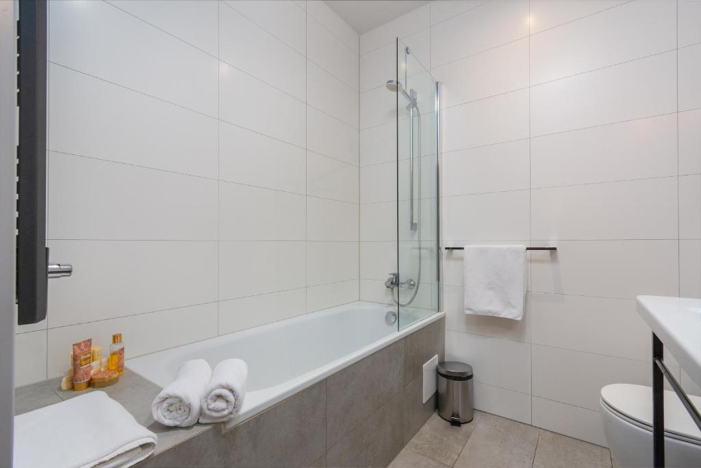 Koupelna v ubytování Apartament Mechelinki